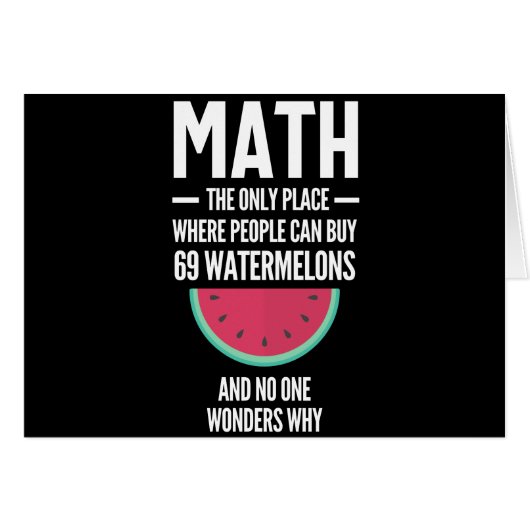 Math. Funny Math Sarcasm Quote Gift Cards (Front Horizontal)