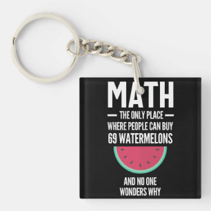 Math. Funny Math Sarcasm Quote Gift Keychain