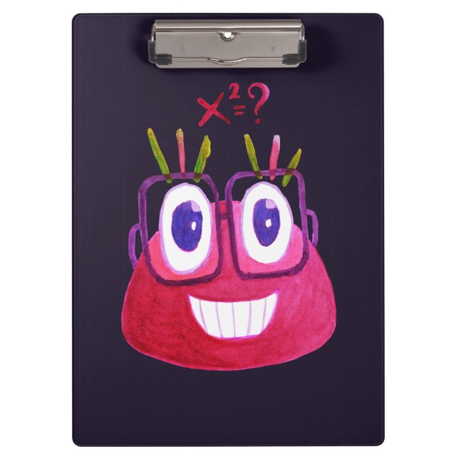 Math Geek Cute Algebra Mathematician Kids Clipboard (Front)