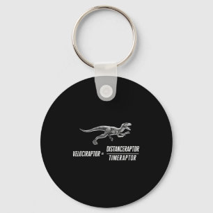 Math Geek Dinosaur Velociraptor Equation V2 Keychain