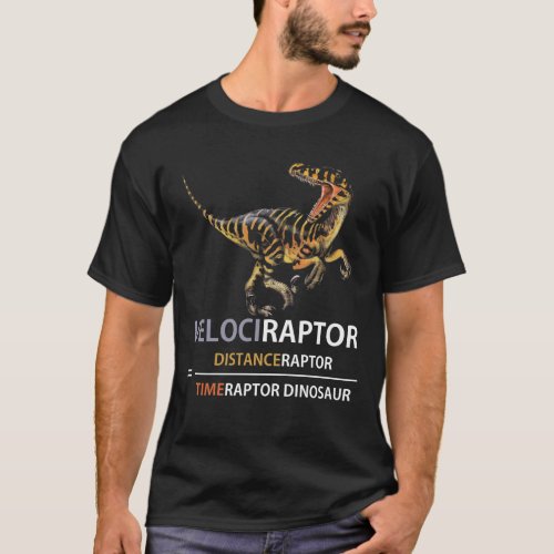 Math Geek Dinosaur Velociraptor T_Shirt