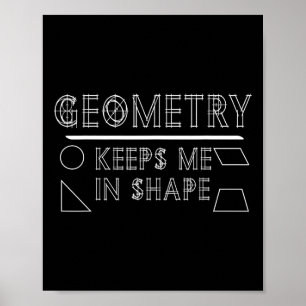 Math Geek Geometry Teacher Phrase Gym Saying Graph Poster