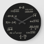 Math Geek Large Clock at Zazzle