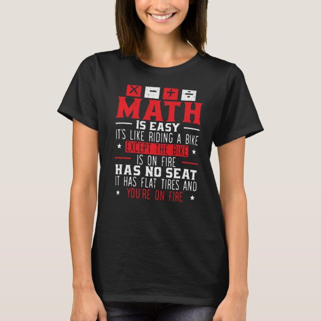 Math Geek Mathematician Algebra Numbers Equation S T-Shirt (Front)
