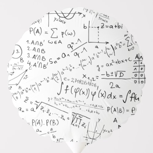 Math Geek Mathematics Problem Solving Pattern Balloon