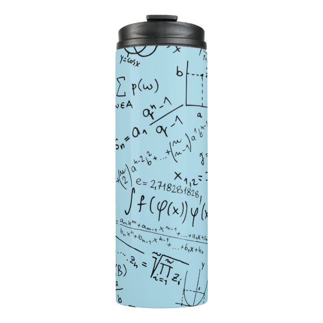 Math Geek, Mathematics Problem Solving Pattern Thermal Tumbler (Front)