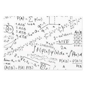 Math Geek, Mathematics Problem Solving Pattern Wrapping Paper Sheets