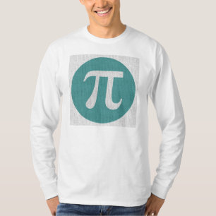 Math geek Pi symbol, blue circle and digits. T-Shirt
