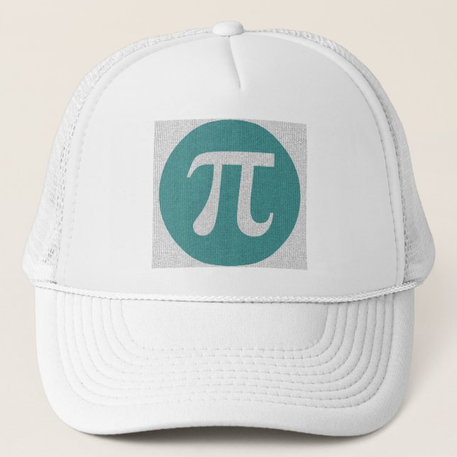 Math geek Pi symbol, blue circle and digits. Trucker Hat (Front)
