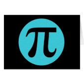 Math geek Pi symbol, blue on black (Front Horizontal)