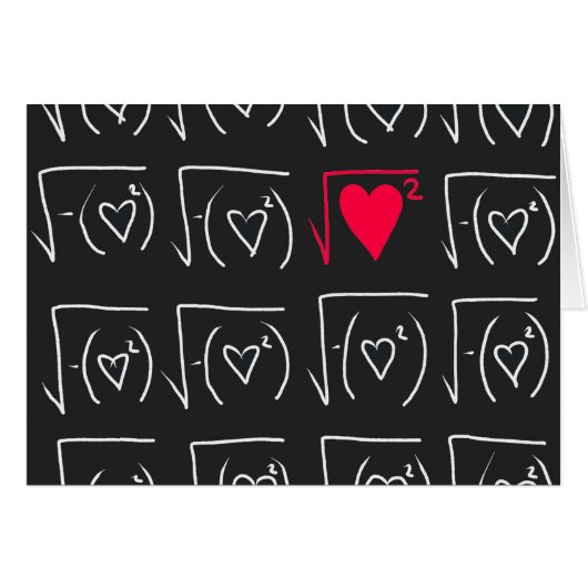 Math geek romance: find real love cards (Front Horizontal)