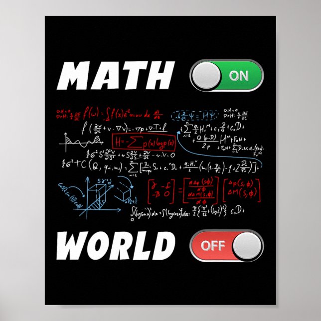 Math Geeks Pi Day Math On World Off Awesome Nerdy  Poster (Front)