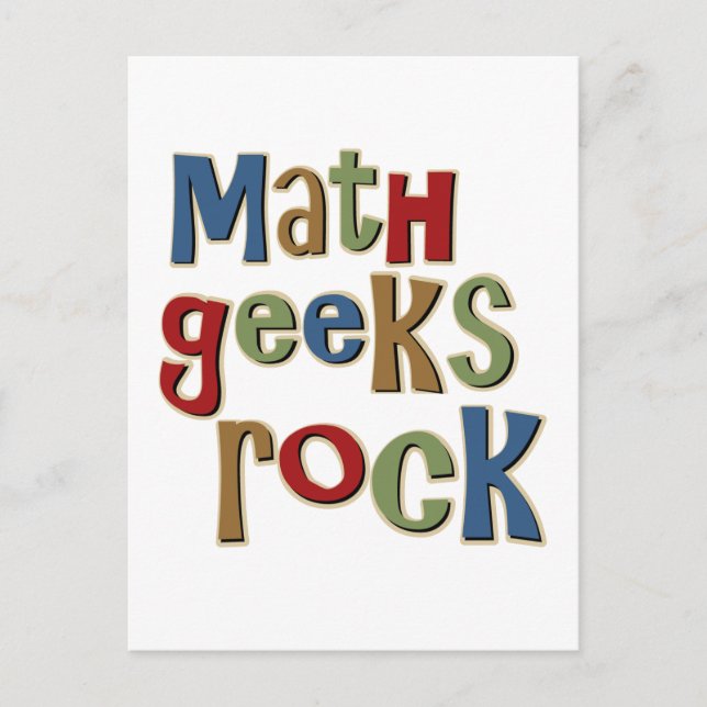 Math Geeks Rock Postcard (Front)