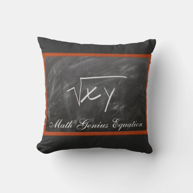 Math Genius Equation  Throw Pillow (Front)