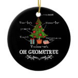 Math Geometry Christmas Tree Geometree Teacher Ceramic Ornament