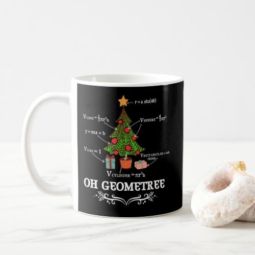 Math Geometry Christmas Tree Geometree Teacher Coffee Mug