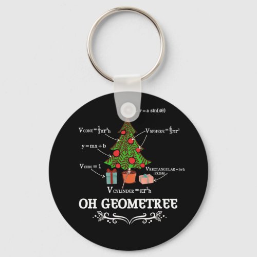 Math Geometry Christmas Tree Geometree Teacher Keychain
