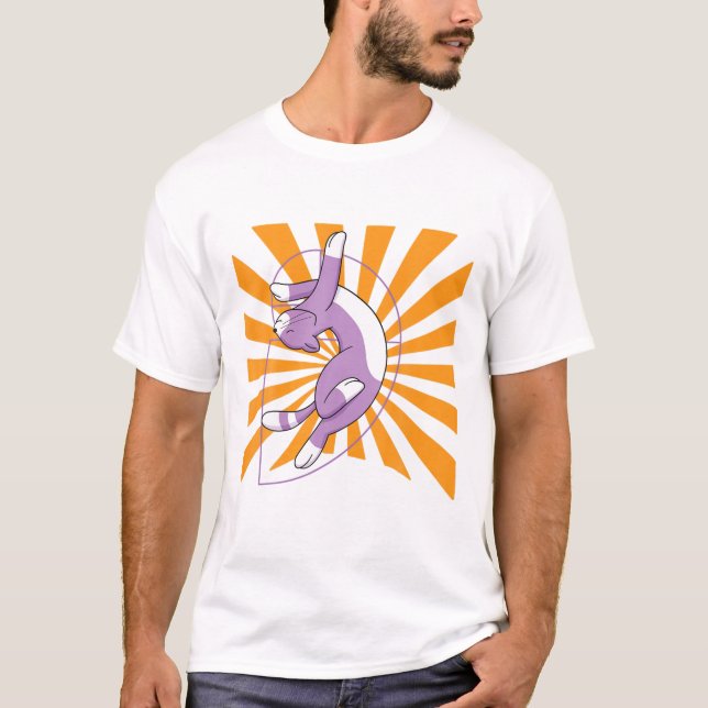 Math Geometry Fibonacci Cat T-Shirt (Front)