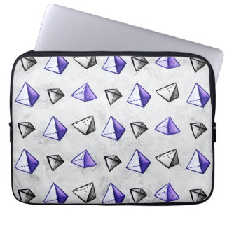 Math Geometry Geek Pyramid Pattern Laptop Sleeve
