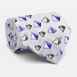 Math Geometry Geek Pyramid Pattern Neck Tie