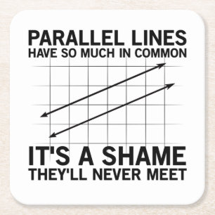 Math Geometry   Mathematics Teacher Students Gift Square Paper Coaster