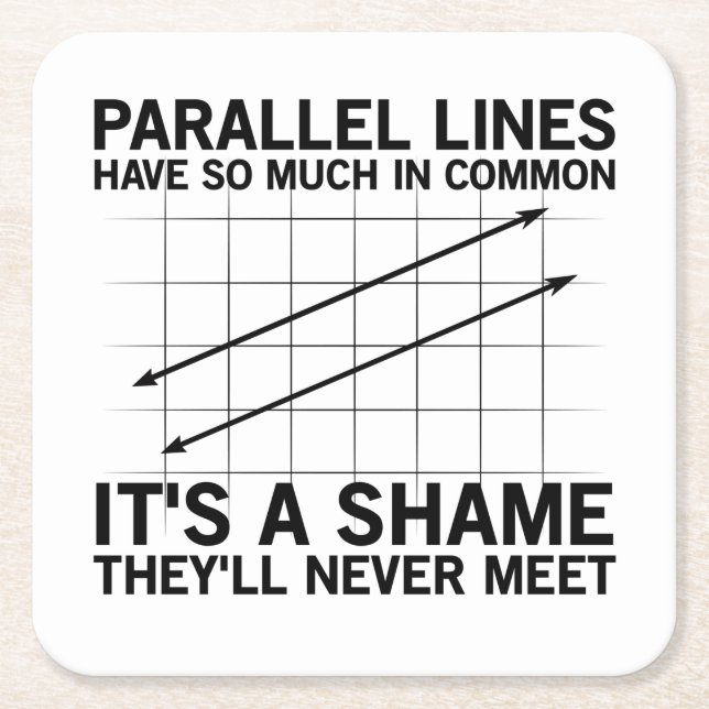 Math Geometry | Mathematics Teacher Students Gift Square Paper Coaster (Front)