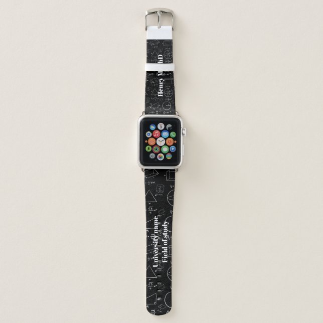Math Geometry Teacher Graduate Gift Apple Watch Band (Front)