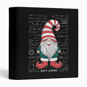 Math Gnome Family Matching Group Christmas Party 3 Ring Binder