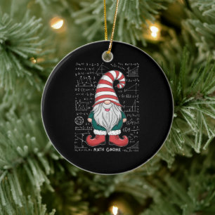 Math Gnome Family Matching Group Christmas Party Ceramic Ornament