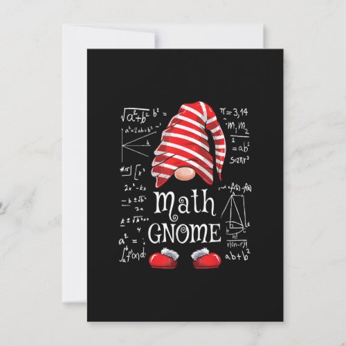 Math Gnome Family Matching Group Christmas Party Invitation