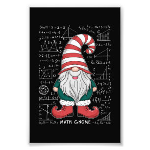 Math Gnome Family Matching Group Christmas Party Photo Print