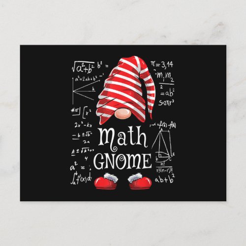 Math Gnome Family Matching Group Christmas Party Postcard