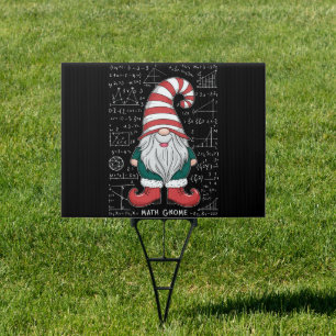 Math Gnome Family Matching Group Christmas Party  Sign