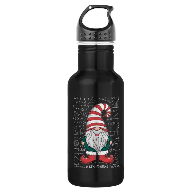 Math Gnome Family Matching Group Christmas Party  Stainless Steel Water Bottle (Front)