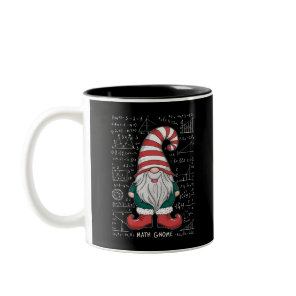 Math Gnome Family Matching Group Christmas Party  Two-Tone Coffee Mug