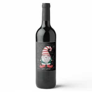Math Gnome Family Matching Group Christmas Party  Wine Label
