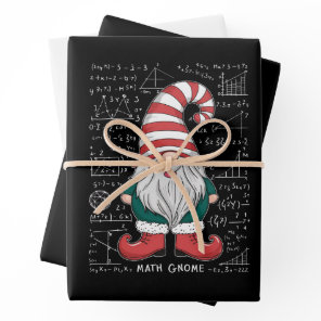Math Gnome Family Matching Group Christmas Party Wrapping Paper Sheets