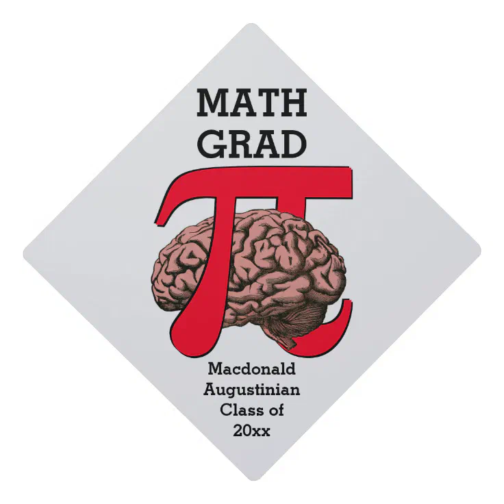MATH GRAD Pi Brain Graduation Cap Topper Zazzle