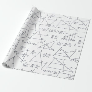 Math Graphs Pattern Teachers Wrapping Paper