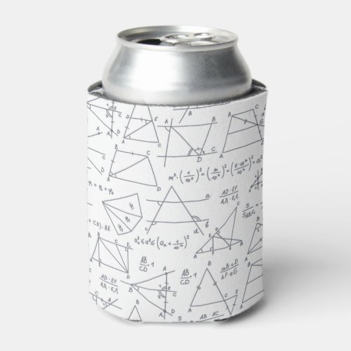 Math Hand Written Calculations Charts Pattern  Can Cooler