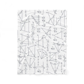 Math Hand Written Calculations Illustrations Fleece Blanket