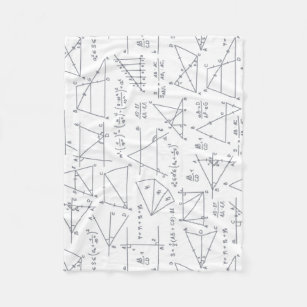 Math Hand Written Calculations Illustrations Fleece Blanket
