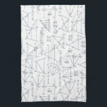 Math Hand Written Calculations Illustrations Kitchen Towel<br><div class="desc">Math calculations and equations with graphs illustrations to wow a math nerd or teacher. Perfect gift for any mathematics lover,  accountant,  or physicist</div>
