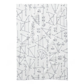 Math Hand Written Calculations Illustrations Kitchen Towel