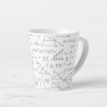 Math Hand Written Calculations Illustrations Latte Latte Mug<br><div class="desc">Math calculations and equations with graphs illustrations to wow a math nerd or teacher. Perfect gift for any mathematics lover, accountant, or physicist</div>