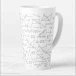 Math Hand Written Calculations Illustrations Latte Mug<br><div class="desc">Math calculations and equations with graphs illustrations to wow a math nerd or teacher. Perfect gift for any mathematics lover, accountant, or physicist</div>