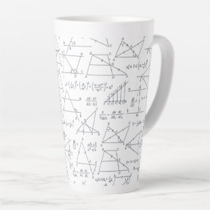 Math Hand Written Calculations Illustrations Latte Mug