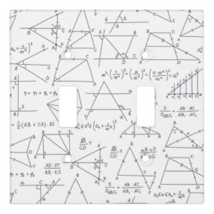 Math Hand Written Calculations Illustrations Light Switch Cover