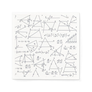 Math Hand Written Calculations Illustrations Napkins