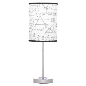 Math Hand Written Calculations Illustrations Table Lamp